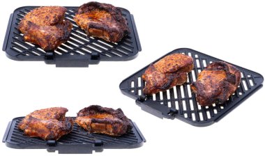 Beyaz arka planda ızgara et.