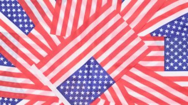 Amerikan bayrakları yakın plan