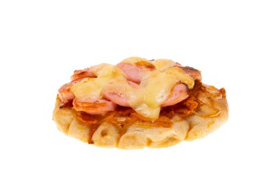 pitta beyaz arka planda izole sosis