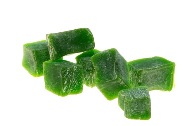 Beyaz arka planda izole edilmiş Türk marmeladı