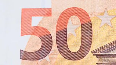 Avro faturası 50 Avro yakın plan
