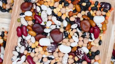 Dönen baklagillerin arkaplan karışımının video görüntüsü