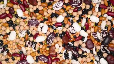 Dönen baklagillerin arkaplan karışımının video görüntüsü