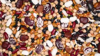 Dönen baklagillerin arkaplan karışımının video görüntüsü