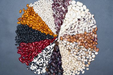 Fasulye karışımı arka planda yakın plan