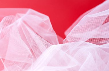 Beyaz tül arka plan yakın çekim