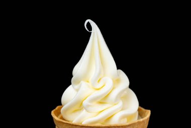 siyah arka plan üzerine dondurma