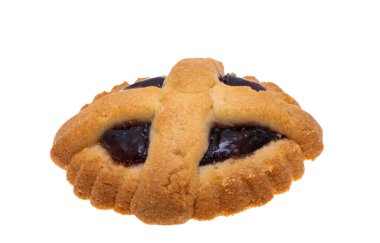 Italian cookies with jam isolated on white background