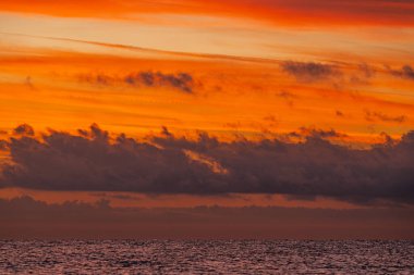 beautiful early morning sunrise over the sea