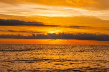 beautiful early morning sunrise over the sea