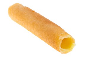 Custard tubes isolated on white background