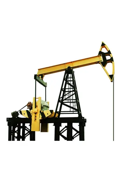 Oliepomp Booreiland Productie Van Olie Gas Olieveld Site Pomp Jack — Stockfoto