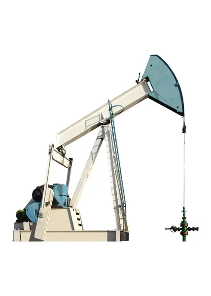 Oliepomp Booreiland Productie Van Olie Gas Olieveld Site Pomp Jack — Stockfoto