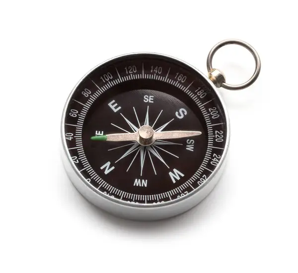 Vintage Kompass Isolerad Vit Bakgrund — Stock fotografie