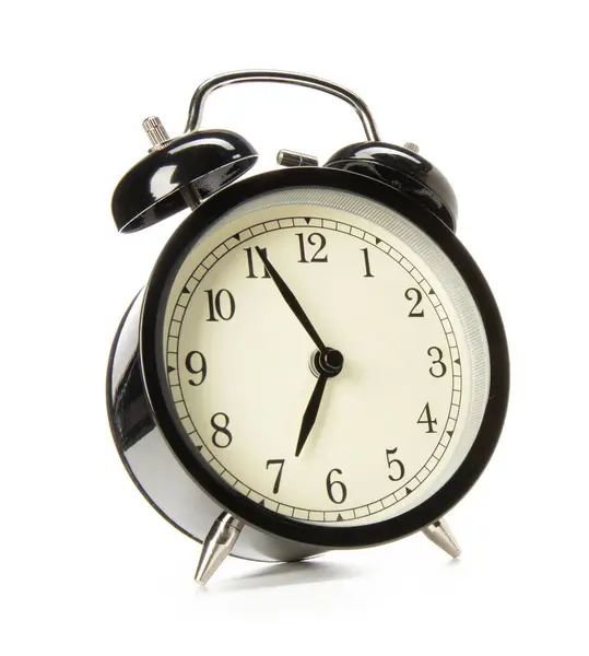 Old Fashioned Alarm Clock White Background Royalty Free Stock Photos