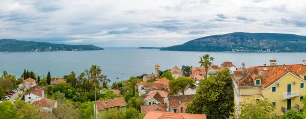 Vista Bela Cidade Herceg Novi Baía Kotor Montenegro — Fotografia de Stock