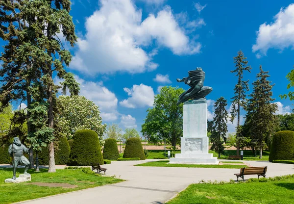 Köszönetnyilvánítás Franciaországnak 1930 Gyönyörű Kalemegdan Park Belgrádban Szerbia — Stock Fotó