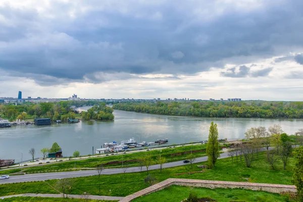 Όμορφο Πάρκο Kalemegdan Στο Βελιγράδι Σερβία Εικόνα Αρχείου