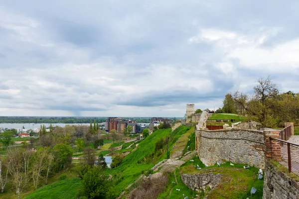 Belgrads Fästning Sommaren Serbien Stockbild