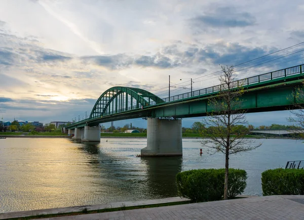 Viejo Puente Sava Belgrado Serbia Imagen de stock