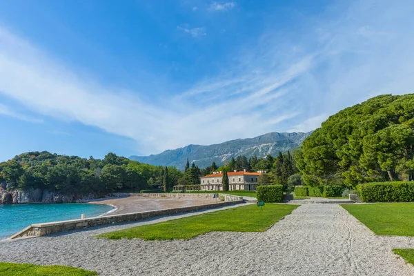 Milocer Regina Spiaggia Budva Montenegro Immagini Stock Royalty Free