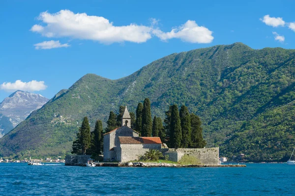 George Ilhota Largo Costa Perast Baía Kotor Montenegro — Fotografia de Stock