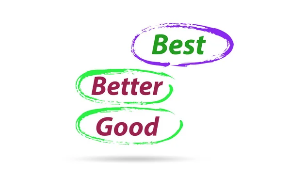Best Better Good Comparative Concept — Stock Photo, Image