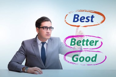 İşadamı daha iyi ve en iyi konsept