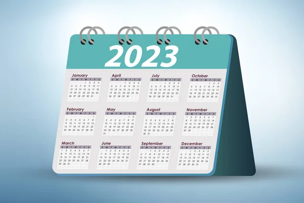 Ημερολόγιο Του 2023 Στην Έννοια Του Σχεδιασμού Του Χρόνου — Φωτογραφία Αρχείου