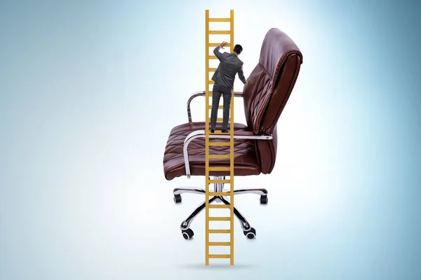 Businessman Career Concept Climbing Chair — Stock Photo, Image