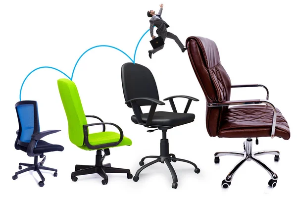 Conceito Promoção Com Empresário Cadeiras — Fotografia de Stock