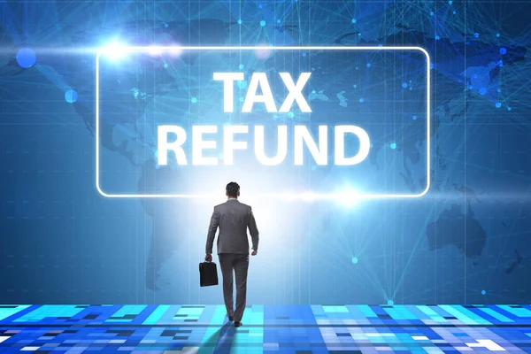 Stock image Businessman in the tax refund concept