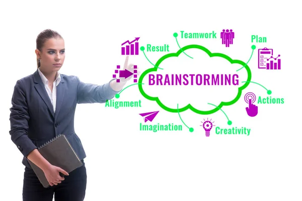 Begreppet Brainstorming Som Ett Lösningsverktyg — Stockfoto