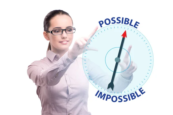 Concepto Oportunidades Posibles Imposibles — Foto de Stock