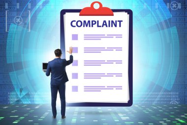 Müşteri şikayeti kavramında iş adamı