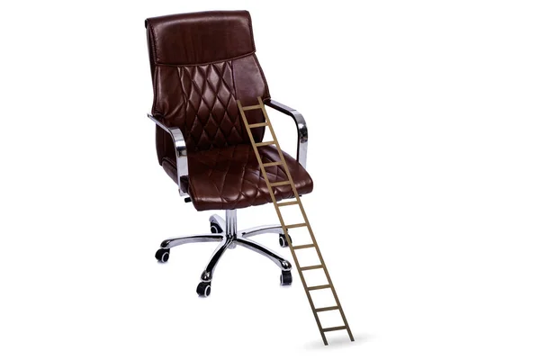 Cadeira Escritório Com Escada Conceito Carreira — Fotografia de Stock