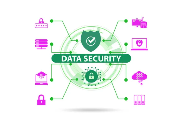 サイバーセキュリティの概念におけるデータセキュリティ — ストック写真