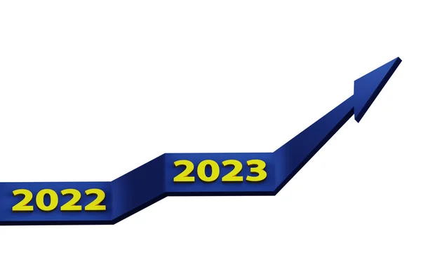 Концепція Зростання Новим Роком 2023 Року — стокове фото