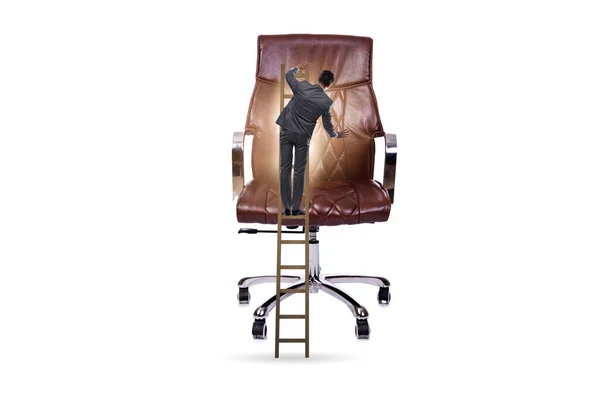 Kariyer Konseptindeki Adamı Sandalyeye Çıkıyor — Stok fotoğraf