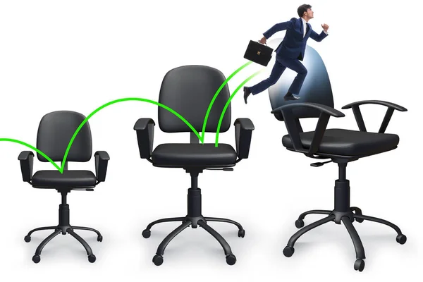 Förderkonzept Mit Unternehmer Und Stühlen — Stockfoto