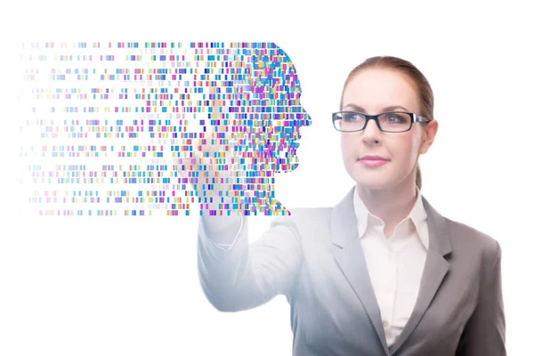 Businesswoman Genome Data Concept — Stock fotografie
