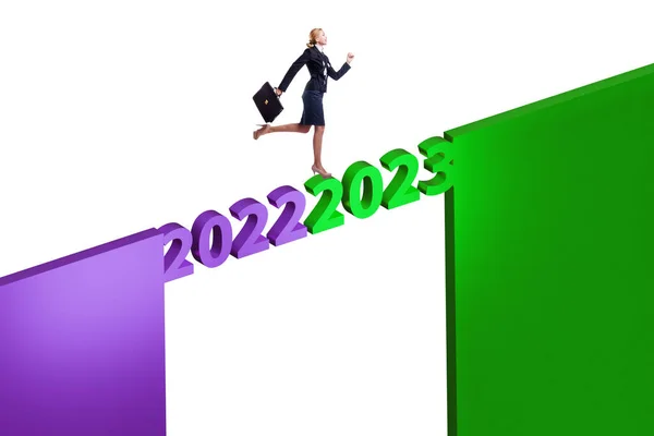 Concept Van Het Nieuwe Jaar Van 2022 Tot 2023 — Stockfoto