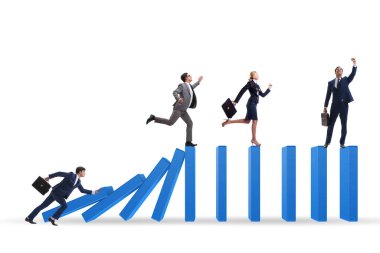 Domino etkisi kavramındaki iş adamları