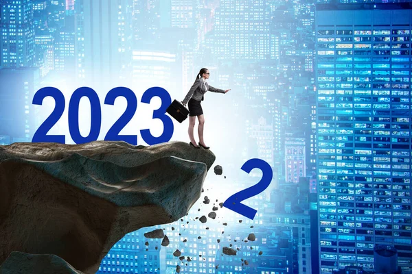 Concetto Spostamento Dall Anno 2022 2023 — Foto Stock