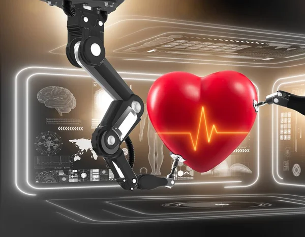 Robot Realizando Cirugía Corazón —  Fotos de Stock
