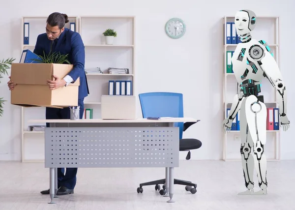 The concept of robots replacing humans in offices
