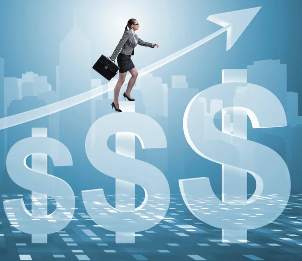 Businesswoman American Dollar Concept — Stock Photo, Image