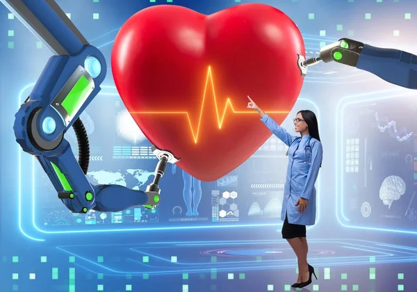 Operace Srdce Provedená Robotickou Rukou — Stock fotografie