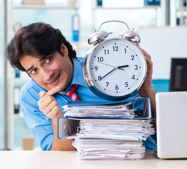 Handsome Businessman Unhappy Excessive Work Office — Stock Photo, Image