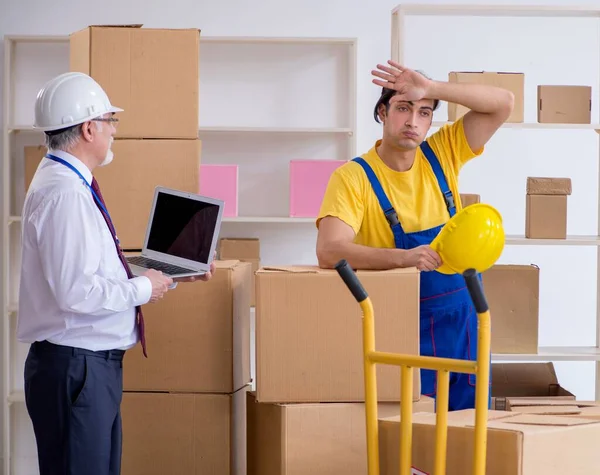 Professional Movers Doing Home Relocation — Stock Photo, Image